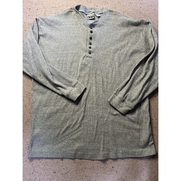 Bugle Boy Other - Bugle Boy Henley Men’s XL Gray Vintage Grunge Indi Granola Y2K